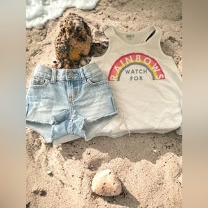 Girls Crazy 8 Tank and Children’s place shorts
